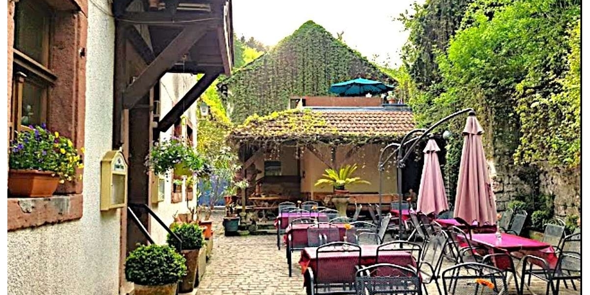 Biergarten Eingangsbereich