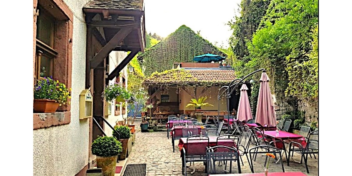 Biergarten Eingangsbereich