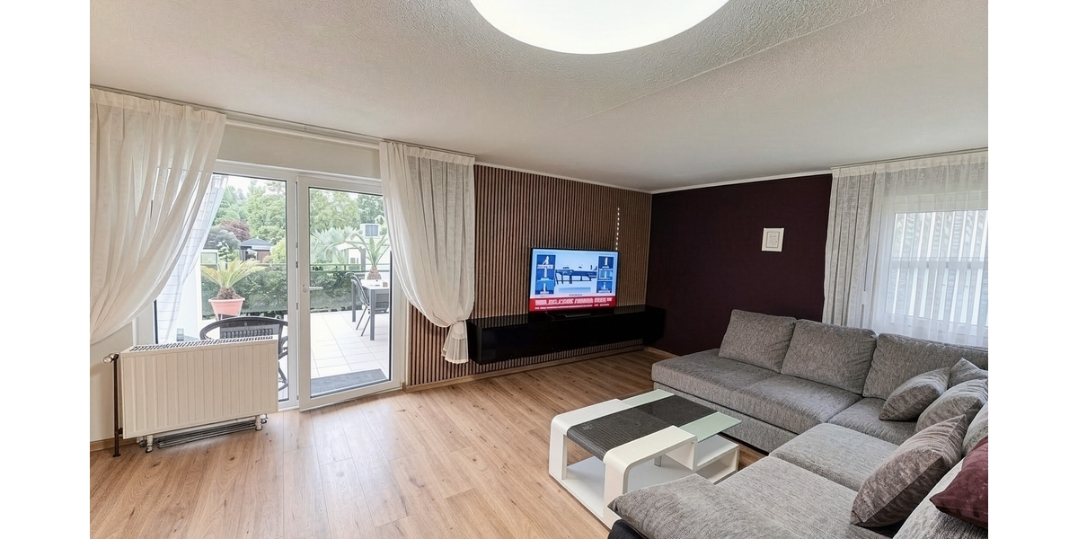 Wohnzimmer mit Terrassenzugang - (KI generiert)
