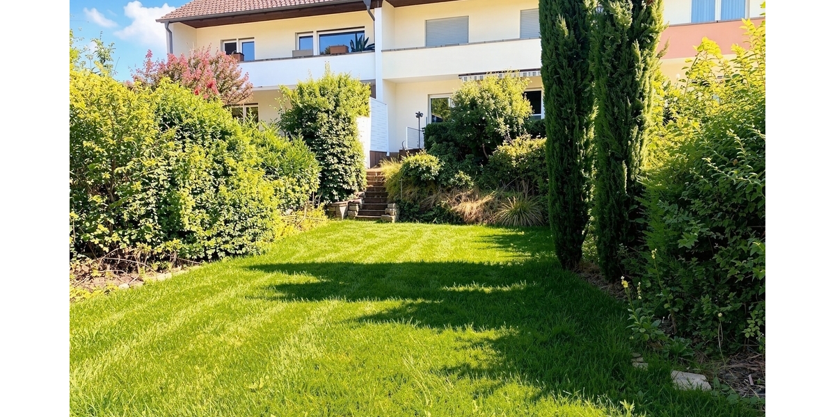 Außenansicht mit Garten - (KI generiert)